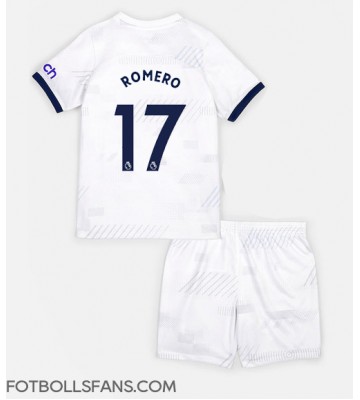 Tottenham Hotspur Cristian Romero #17 Replika Hemmatröja Barn 2023-24 Kortärmad (+ Korta byxor)